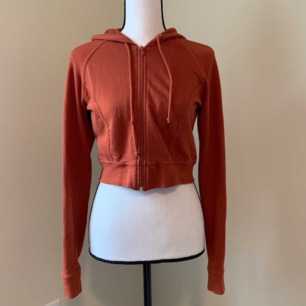 Crop hooded jacket